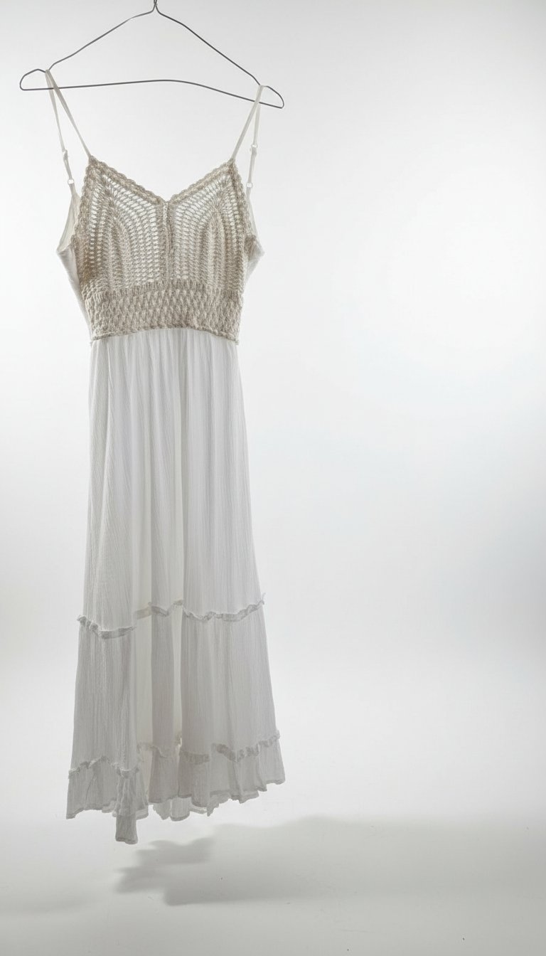 Robe blanche mi longue 
