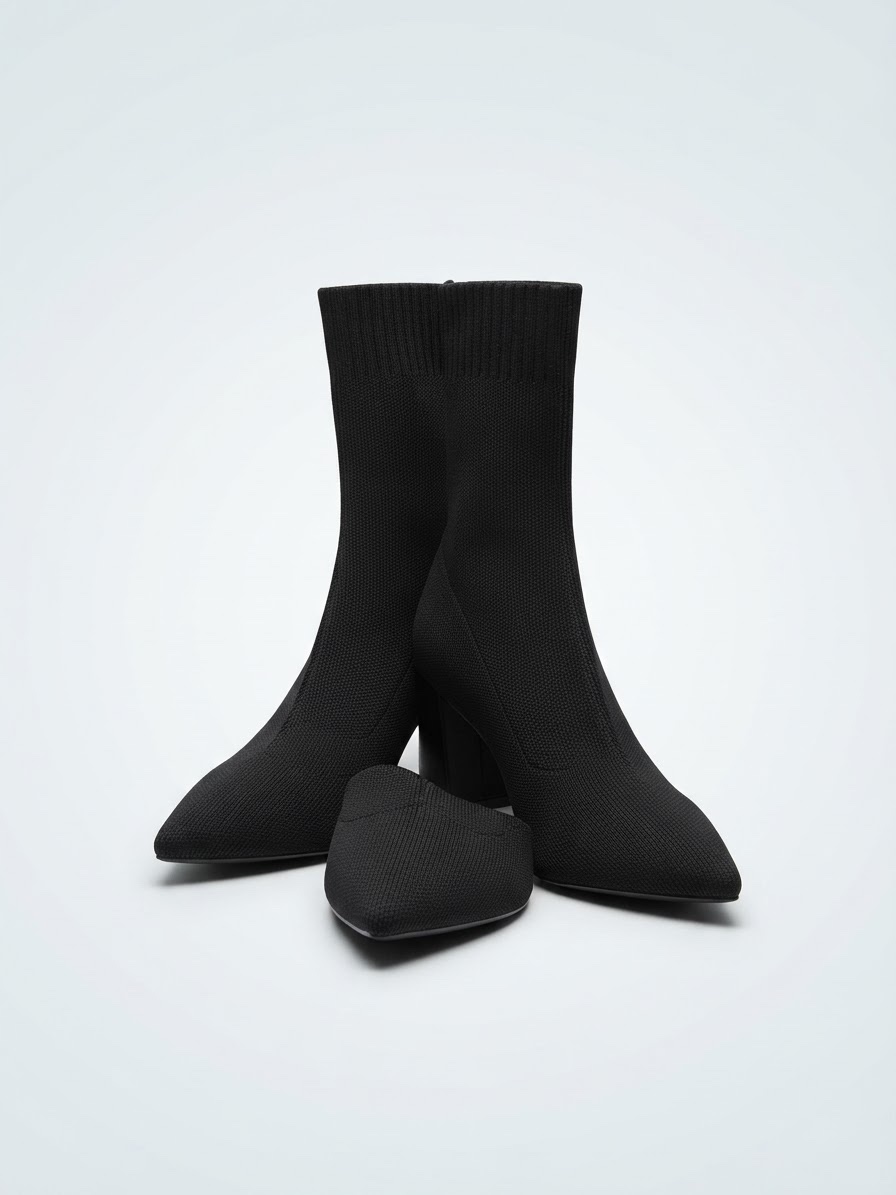 Bottines noires élégantes à talon