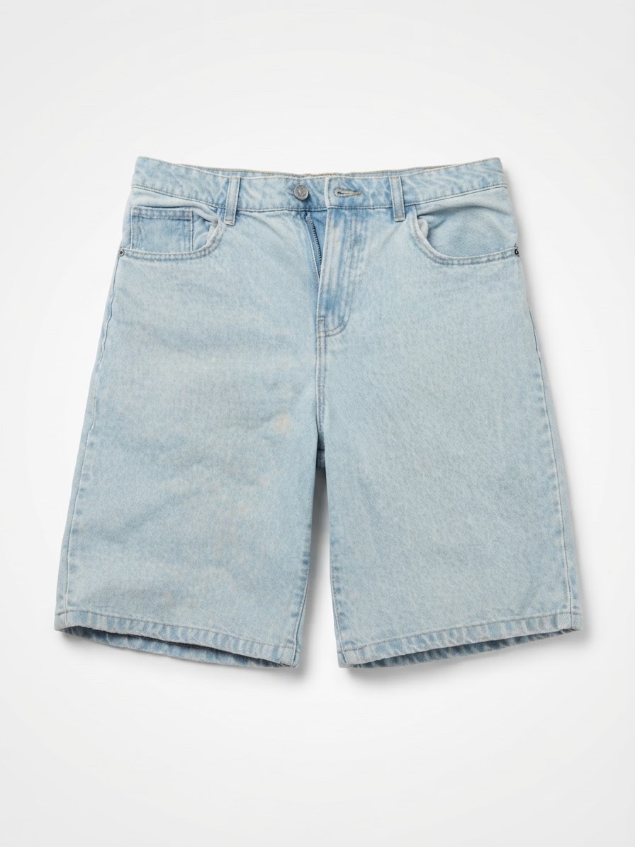 Short jean bleu clair long 