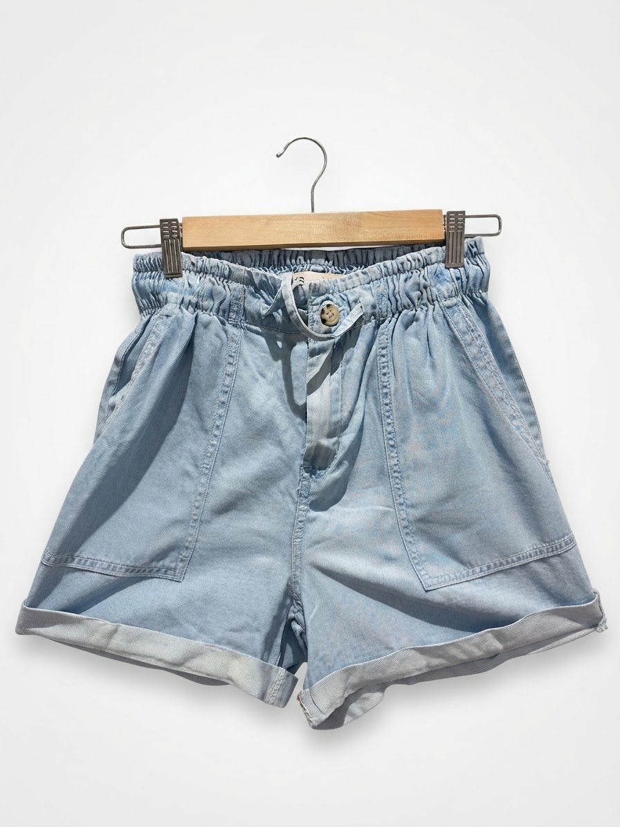 Short en jean bleu