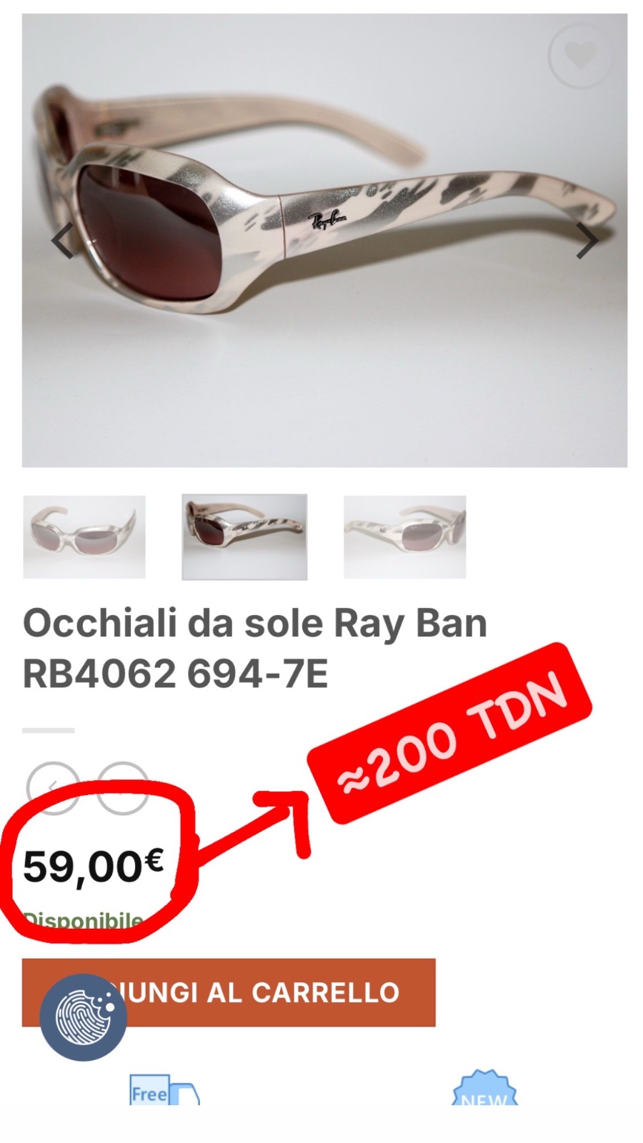 Lunettes de soleil Ray-Ban RB4062 694-7E