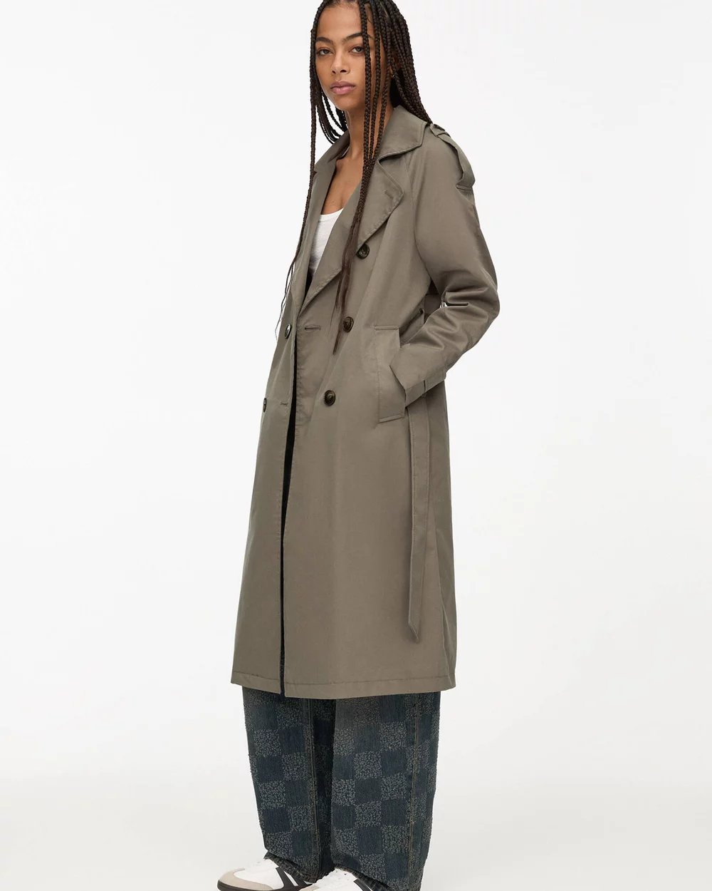Long belted trench coat - Taupe