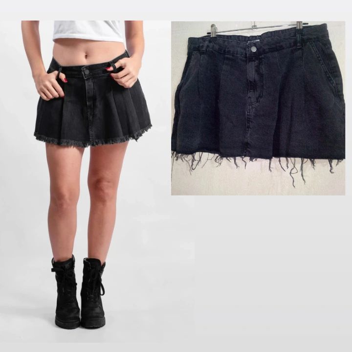 Profitezz promo happy hour Mini jupe jeans grande taille made in Turkey 🇹🇷