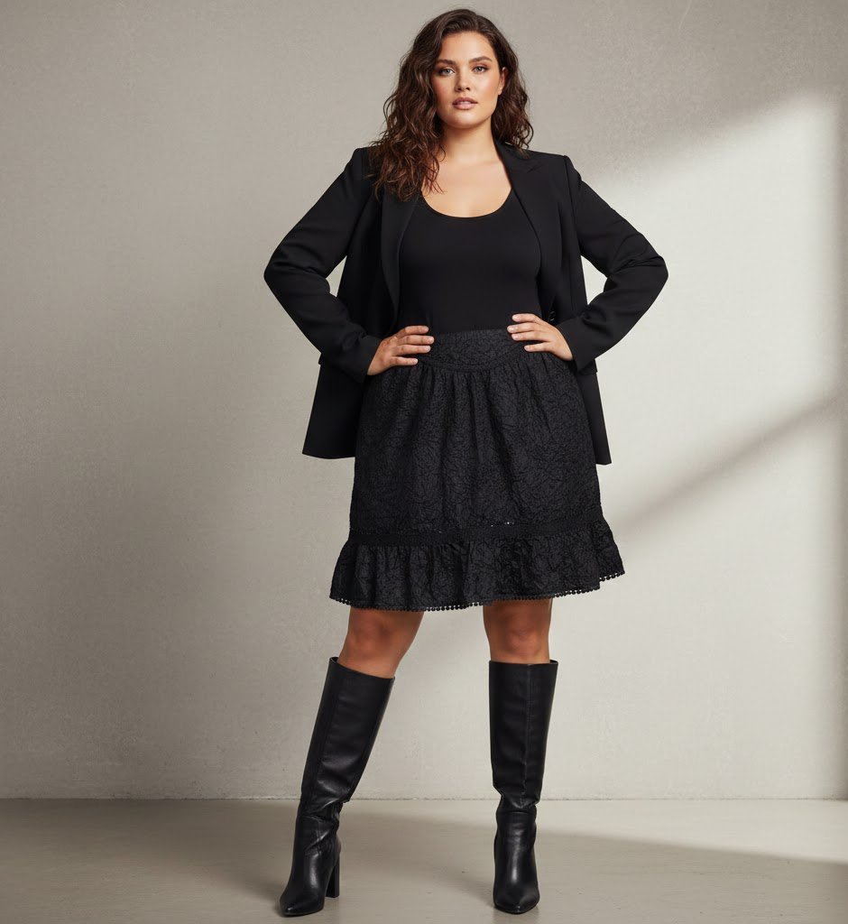 Jupe noire neuve grande taille 