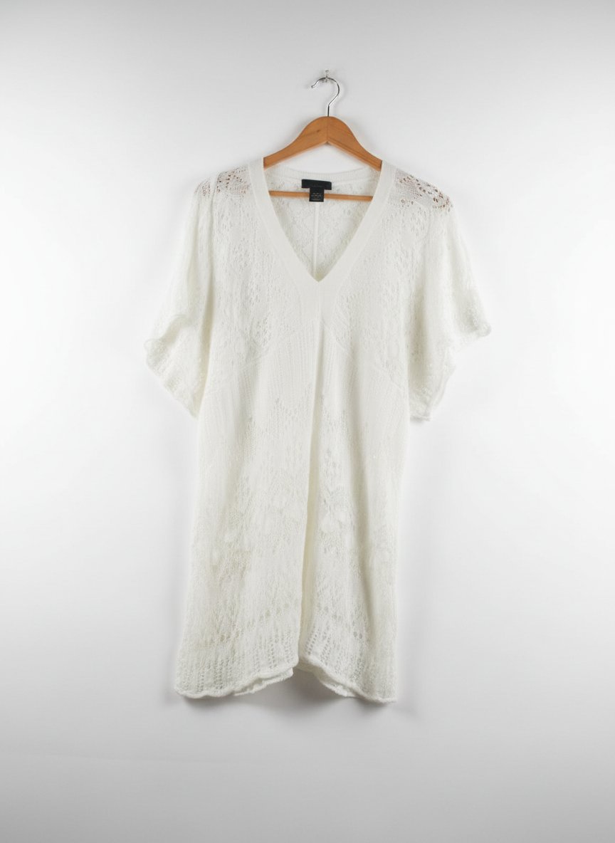 Mini Robe de plage blanche en crochet 🤍🤍🤍🤍cache maillot