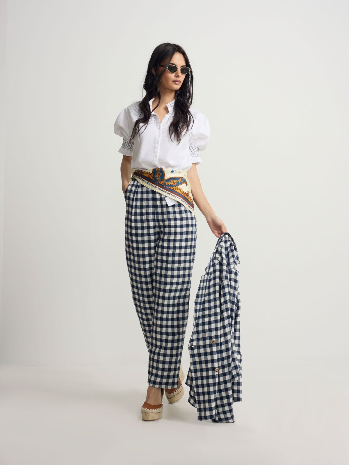 Pantalon à carreaux comme neuf bleu 💙