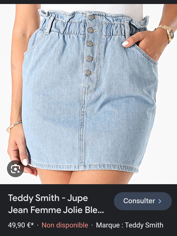 Belle mini jupe en jeans