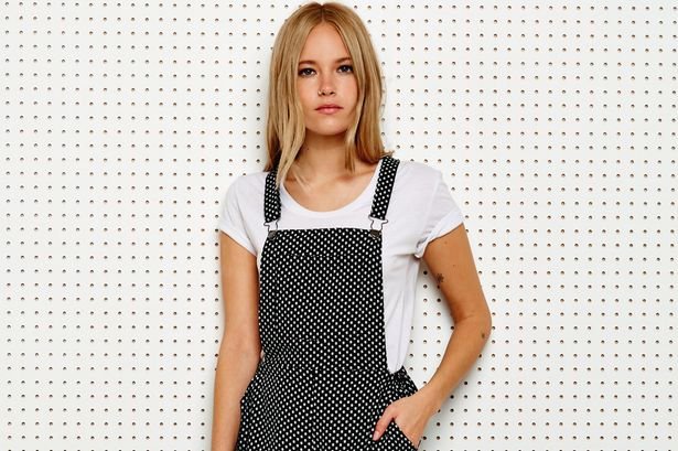 Salopette short noir et blanc à point 👀