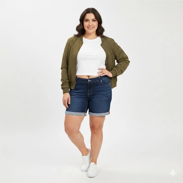Short jeans grande taille 