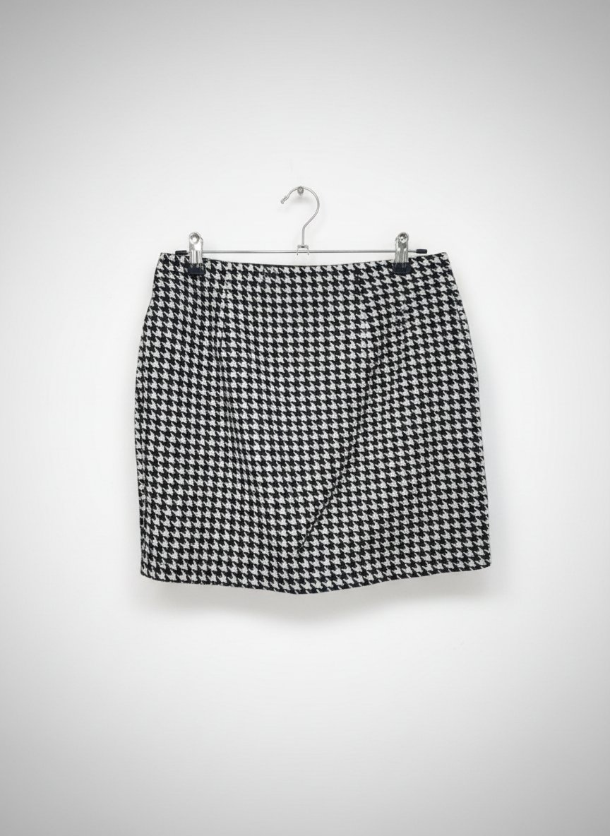 Jupe Shein moulante à motif pied de poule 