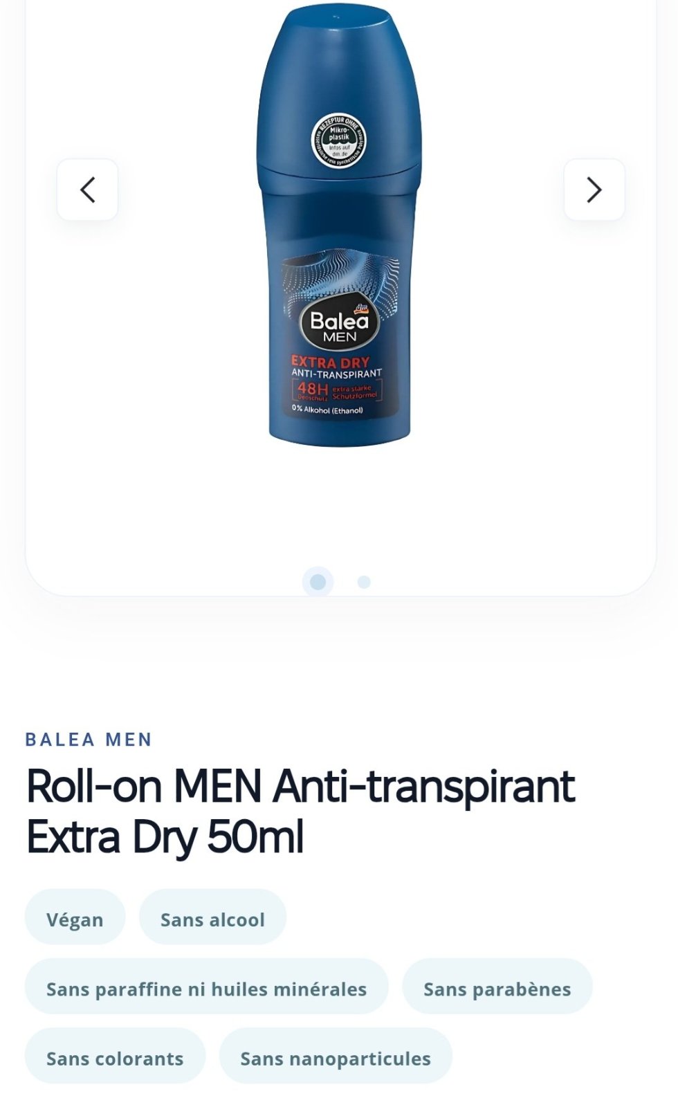 Roll-on MEN Anti-transpirant Extra Dry 50ml