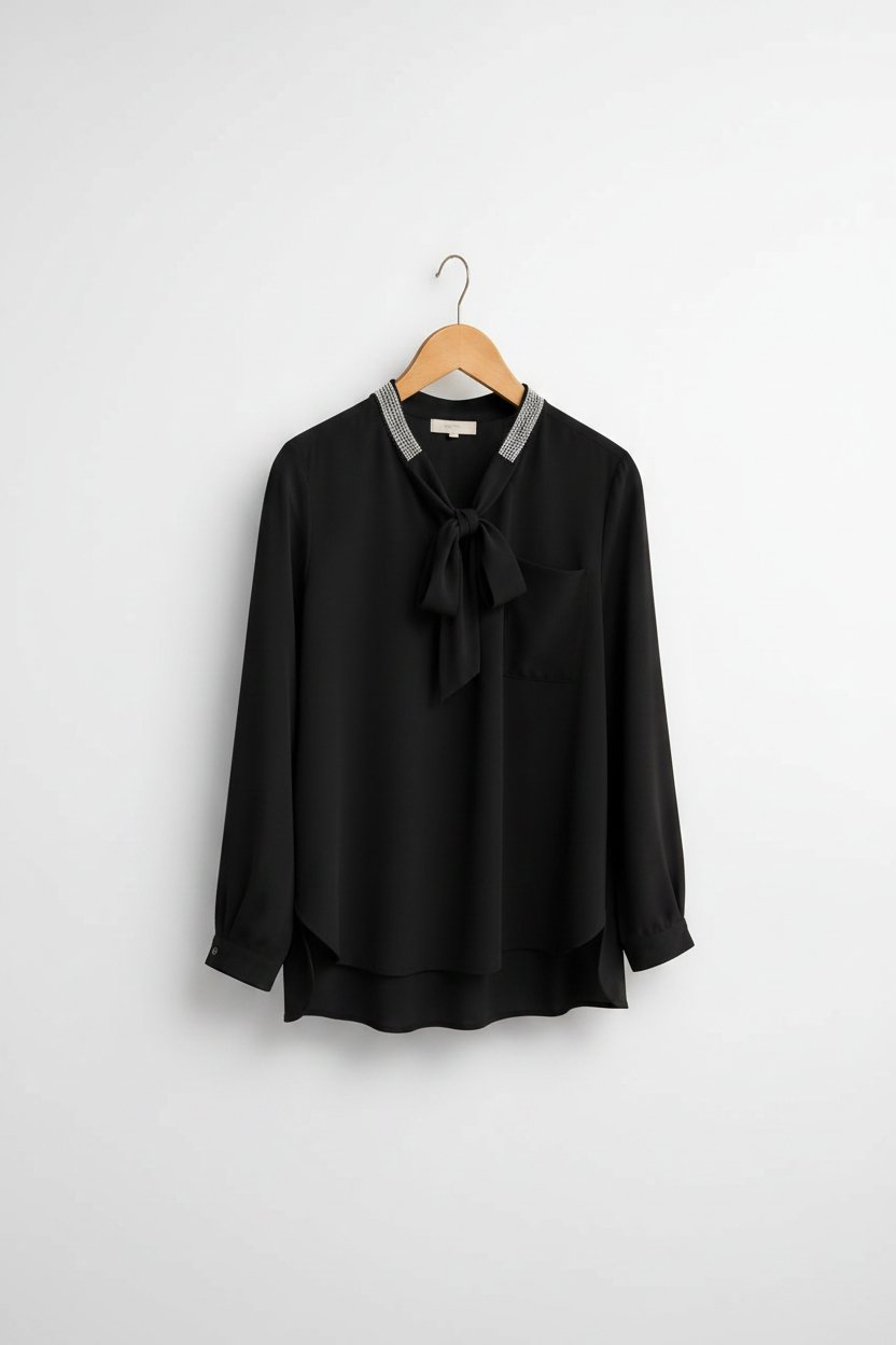 Chemise noire élégante pour femme