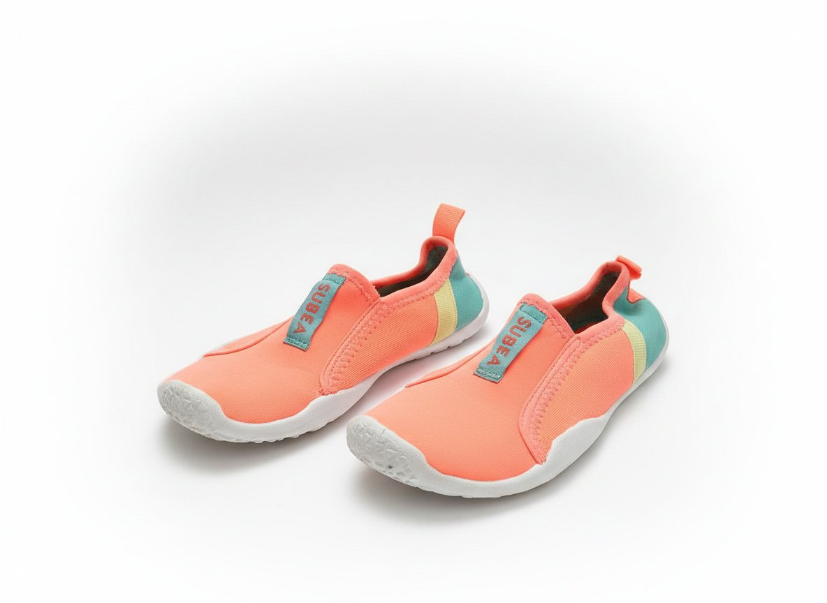 SUBEA  Chaussures aquatiques élastiques Enfant - Aquashoes 120 Corail