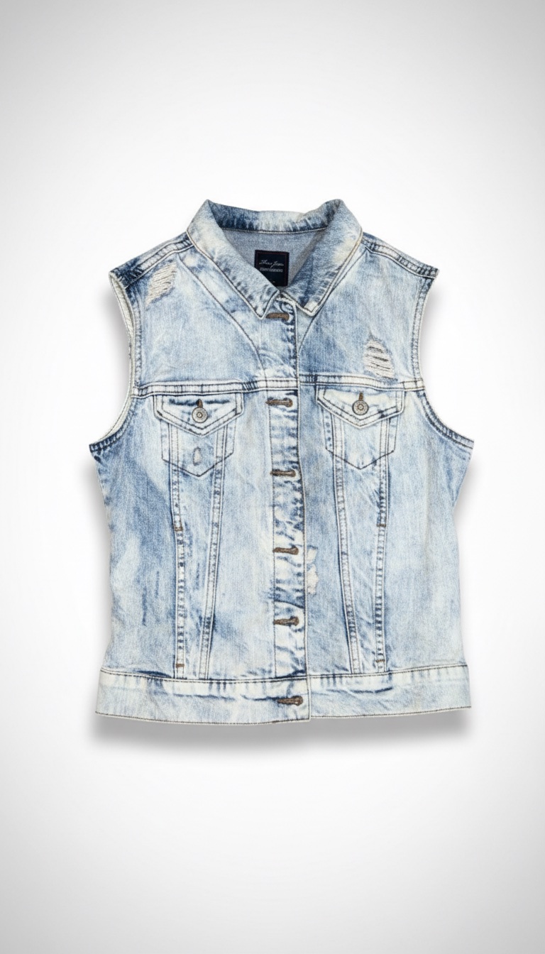 Denim vest waistcoat