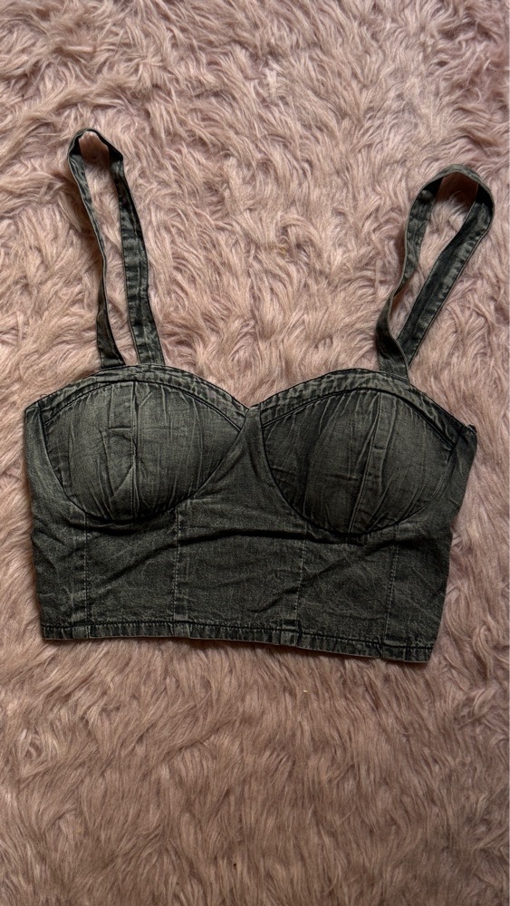 Corset top denim