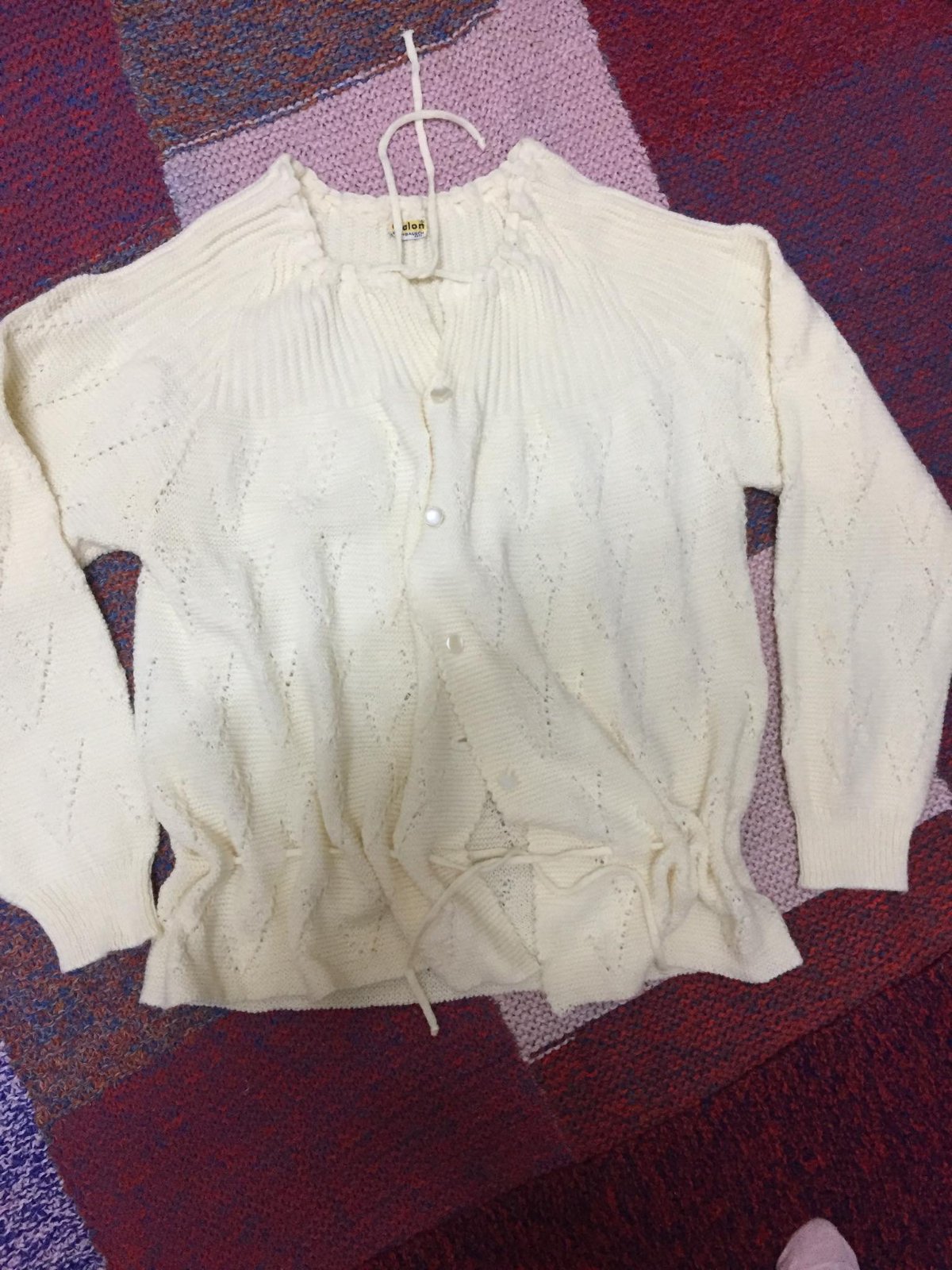 Gilet en maille, blanc sale 