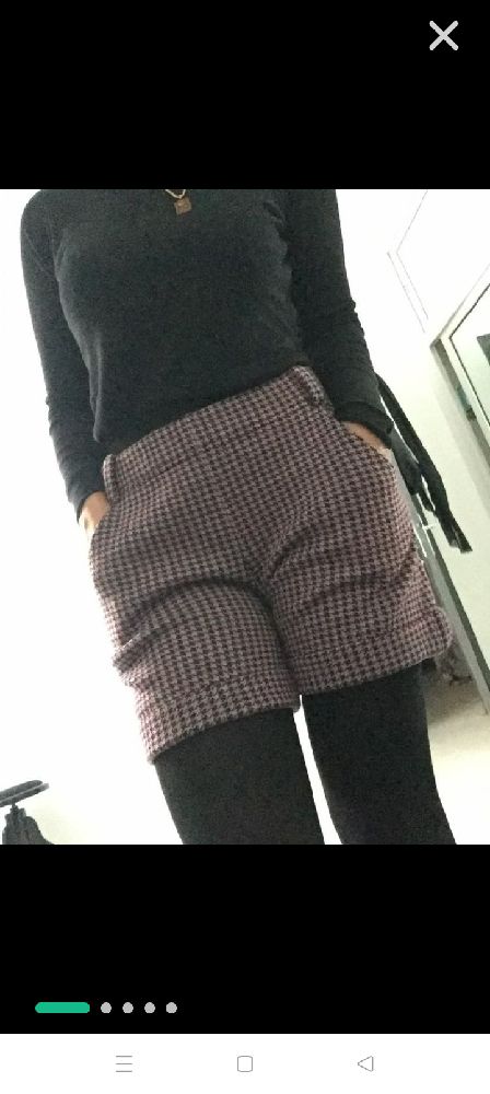 Short tissu d hiver, couleur Burgundy et gris 