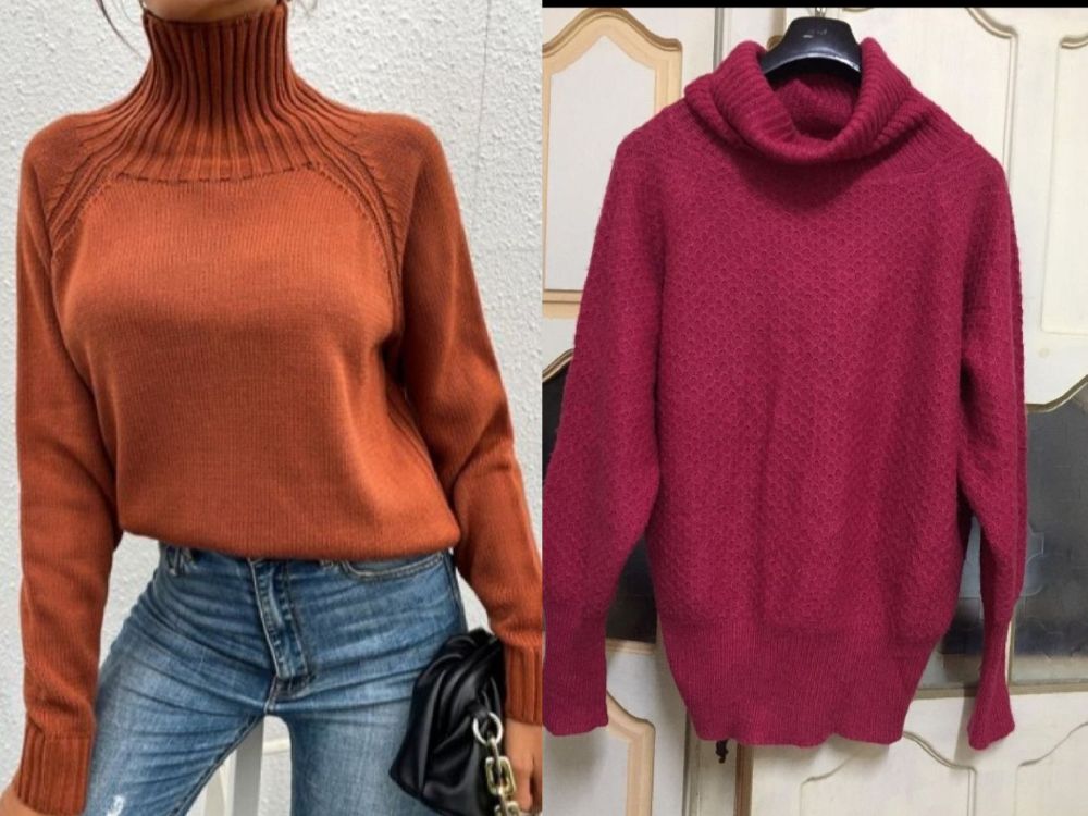 Lot de pulls : couleur brique  neuf, jamais porté, rose en parfaite état 
