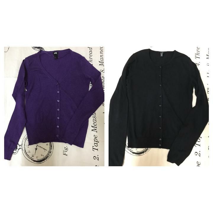 Lot de cardigans : noir et violet 