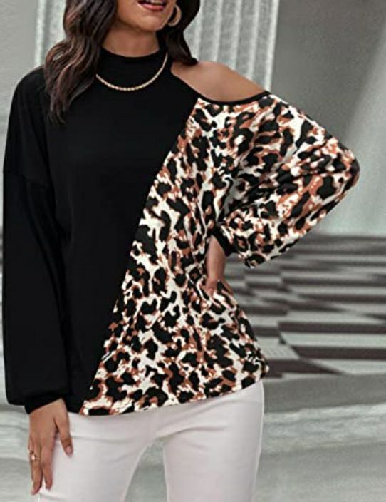 Pull a motif léopard, manches bouffantes tendance du saison