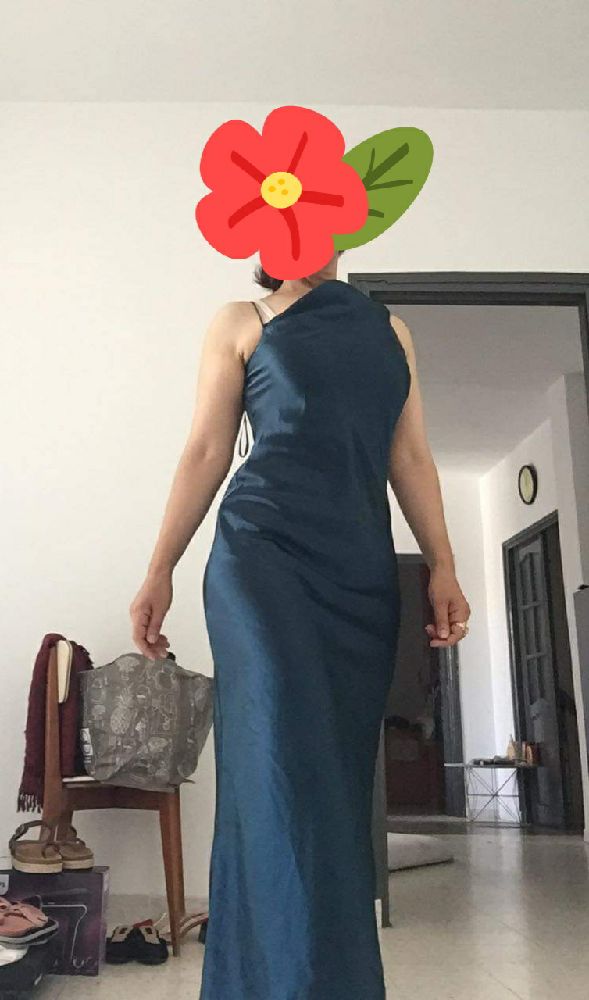 Robe soirée satinée 