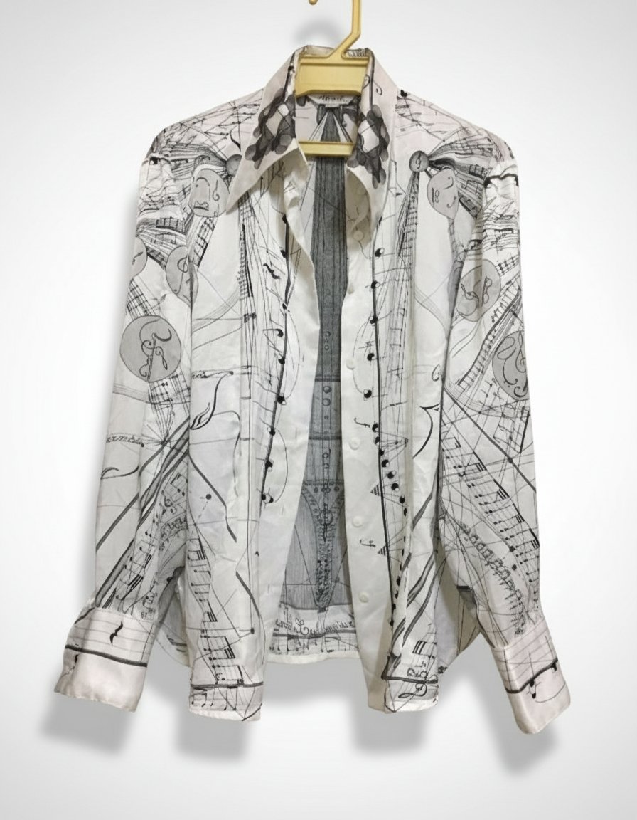 Chemise satiné , imprimée 