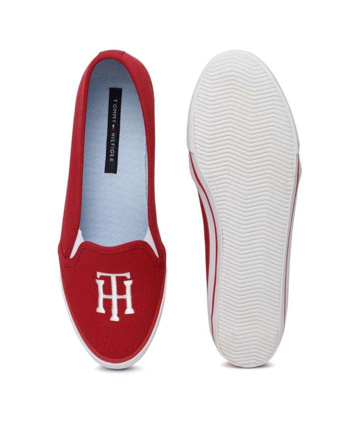 Tommy Hilfiger Woman red slip- on sneakers 