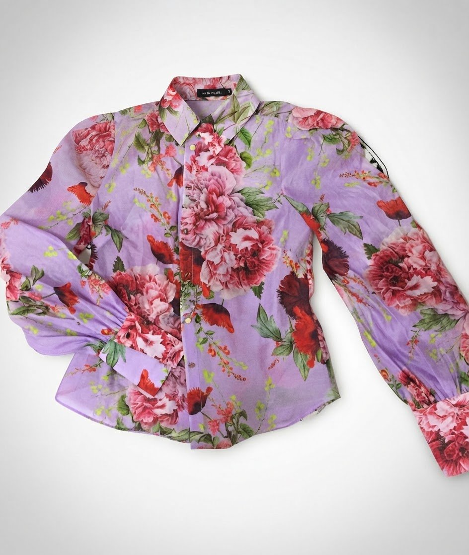 Chemise a manches bouffantes , tissu en organza, marque Karen Millen