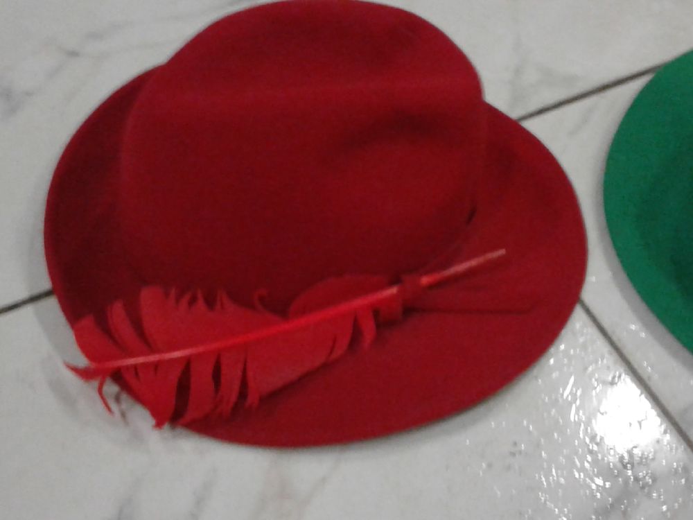 chapeau rouge tres chic 