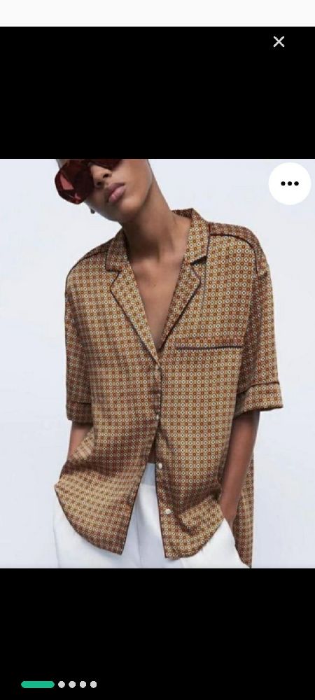 Chemise satinée  Zara tres tendance 