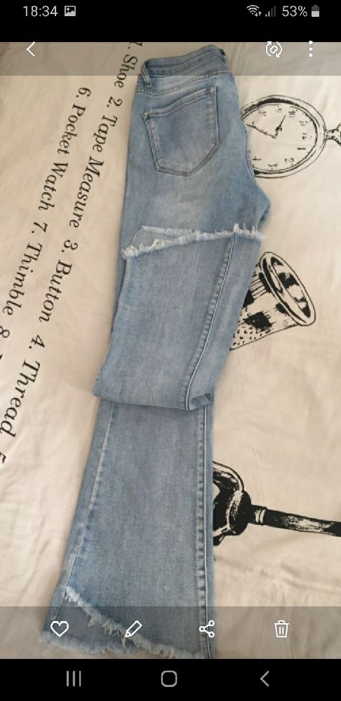 Jeans Denim, taille haute , élastique 