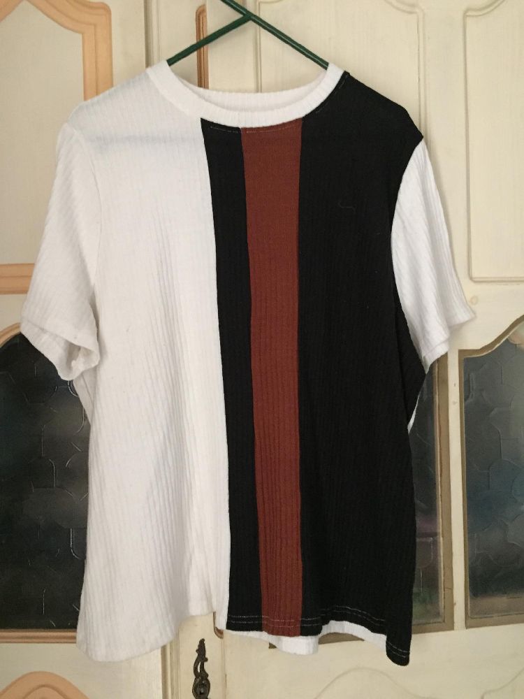 Pull grand taille , twil, blanc, maron et noir