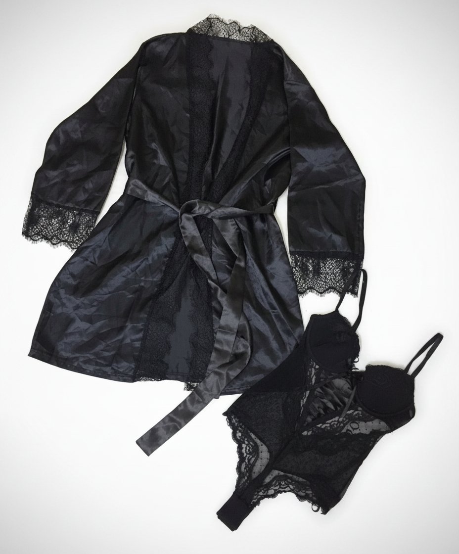 Lingerie h&m + kimono satiné 
