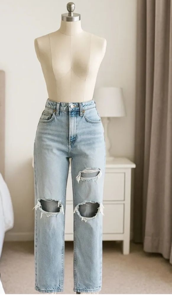 Jean Mom Zara, taille haute
