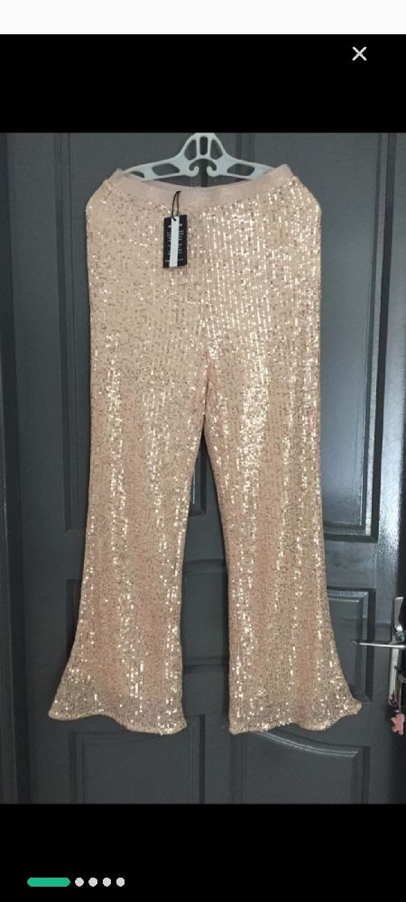 Pantalon pailletée soirée, pattes d elephant 