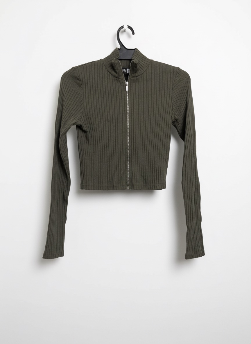 Veste courte zippée côtelée - Divided (H&M)