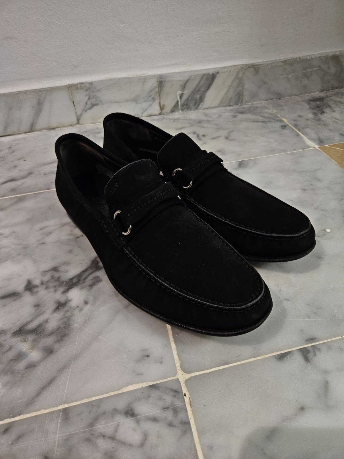 Chaussures habillées bally suisse en daim marron