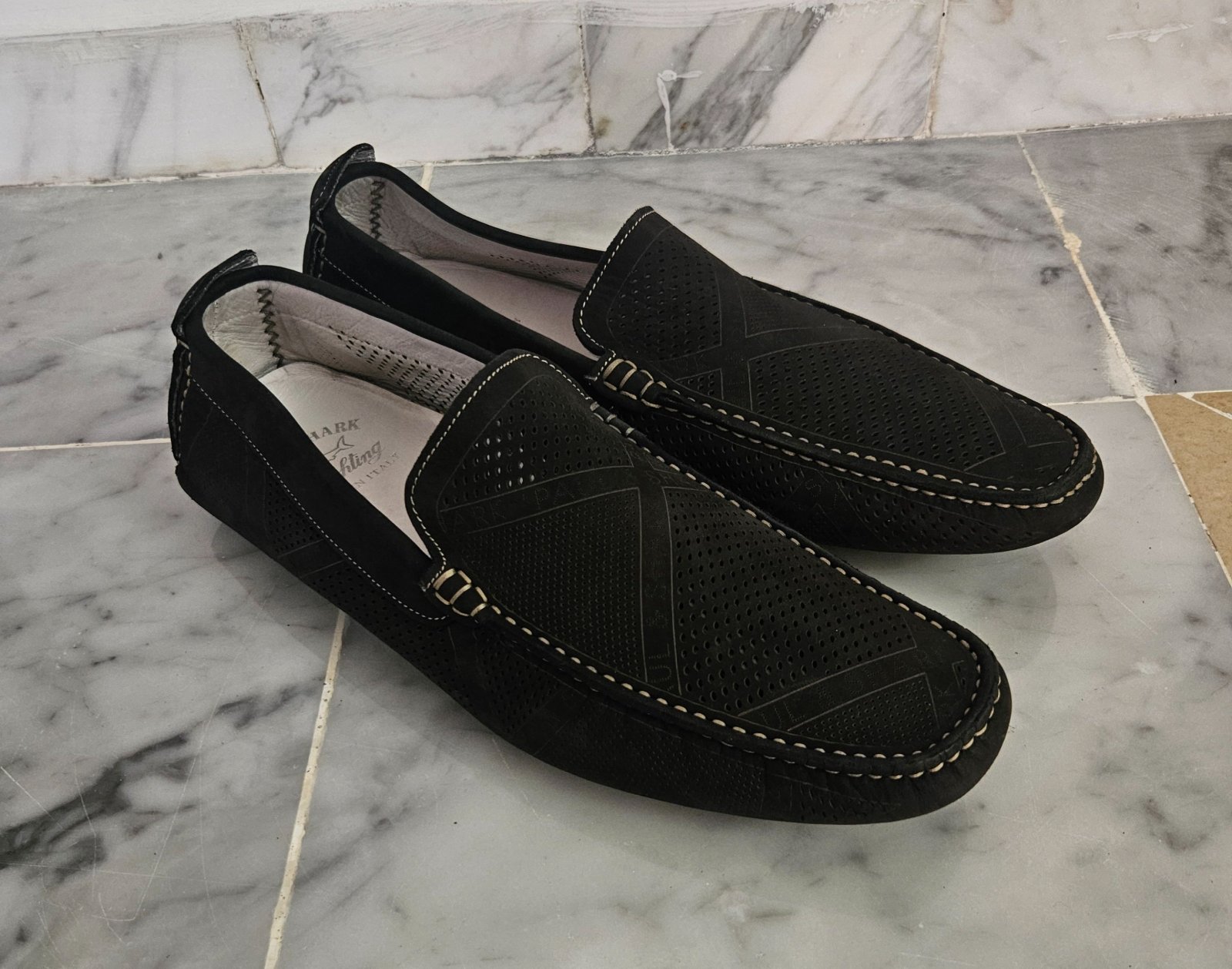 Mocassin paul & shark daim noir 
