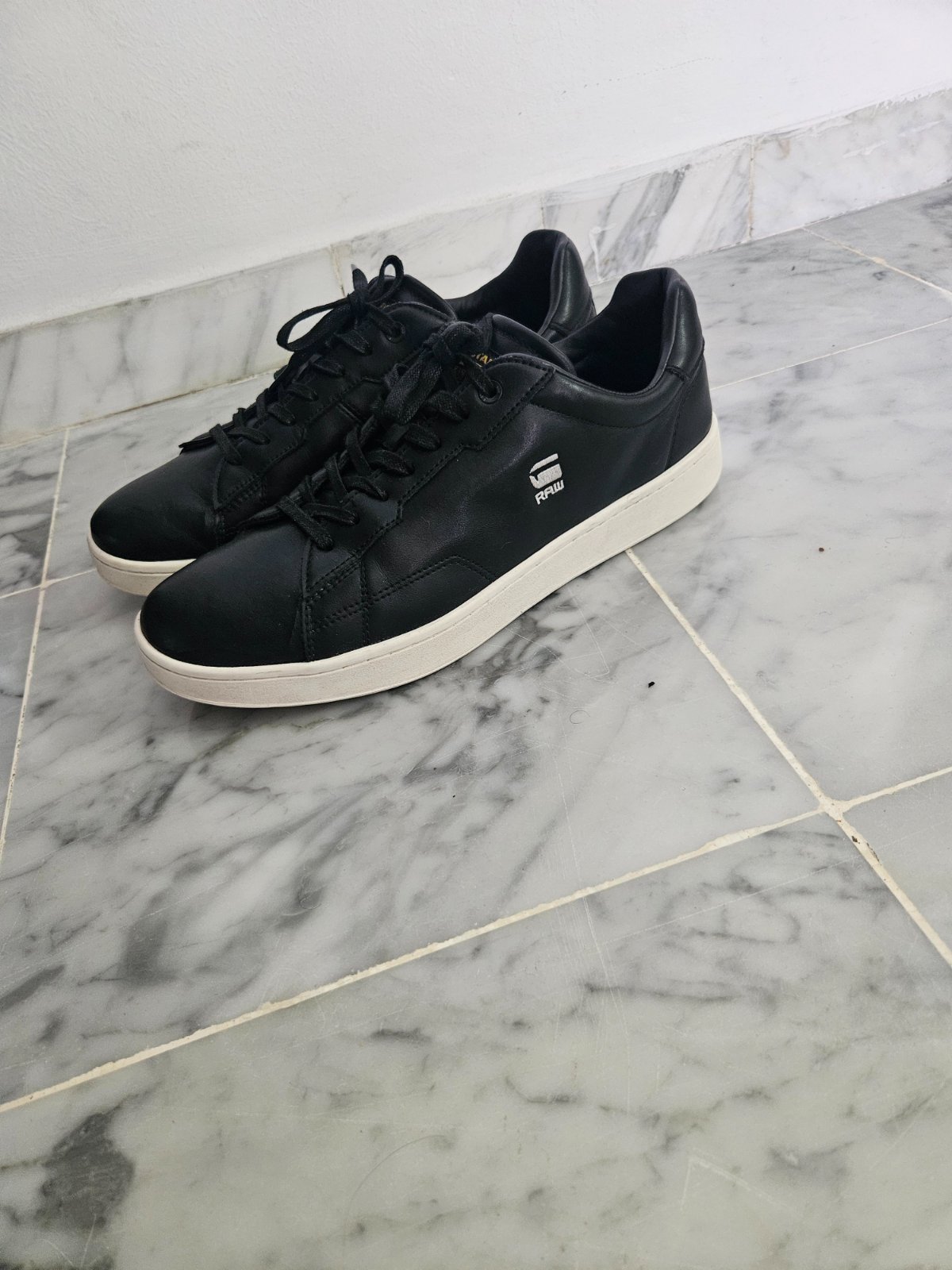 Chaussures Gstar raw en cuir noir 