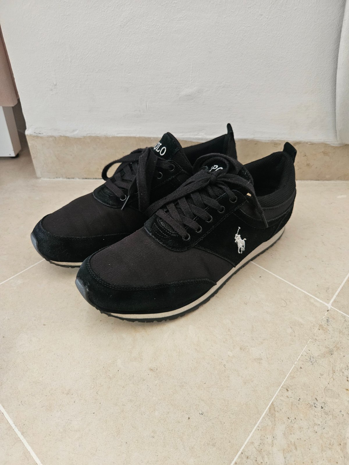 Chassures ralph lauren dain et tissu noir 