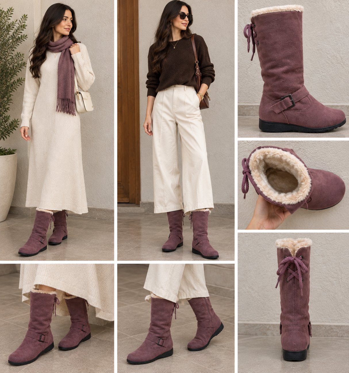 Bottes mauves 