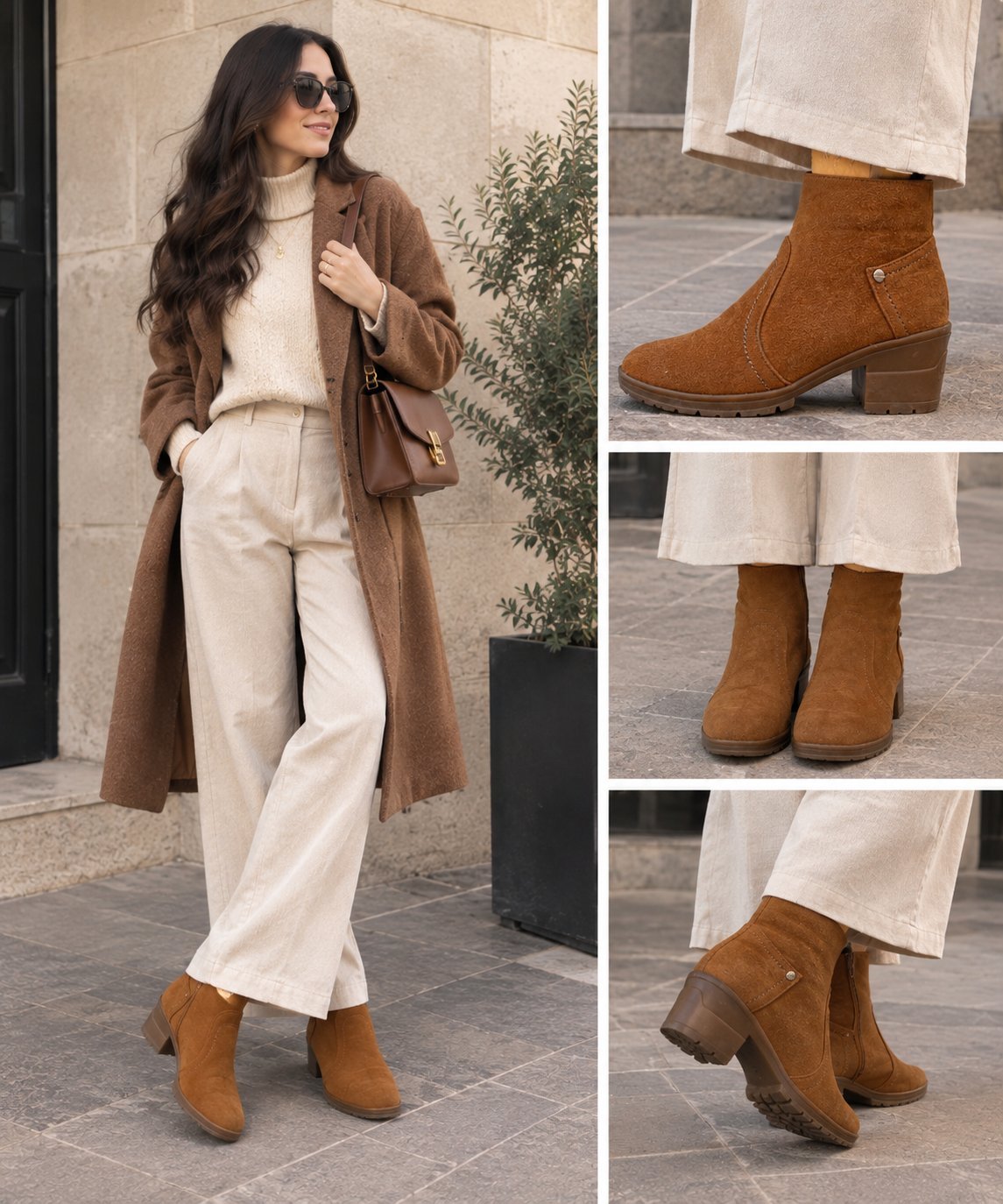 Bottines camel 