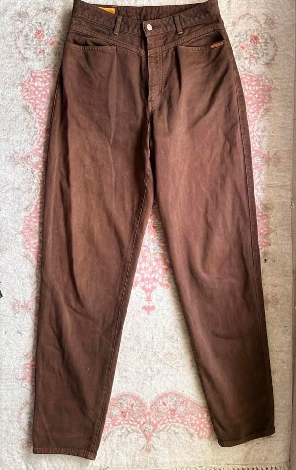Pantalon marron wide leg