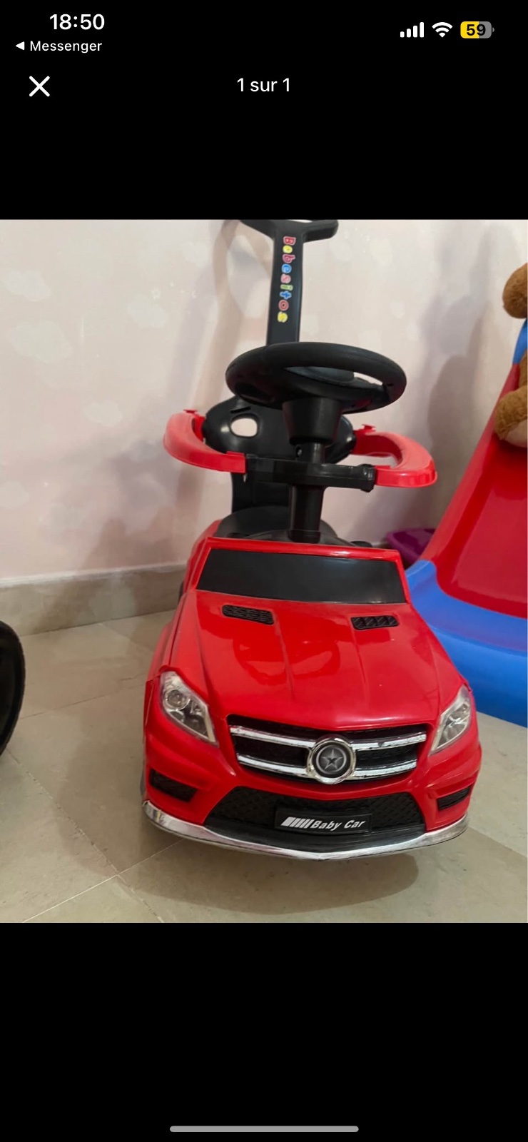 Troteur voiture musicale