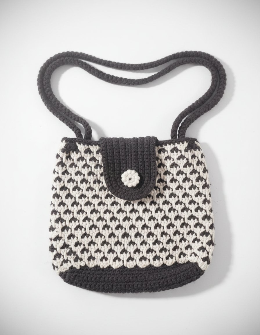 Sac a main crochet fabriqué à main 