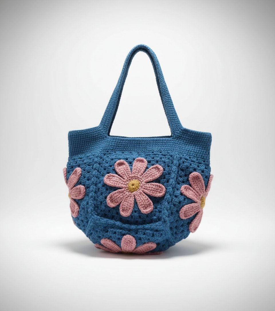 Sac à main crochet fabriqué à main 