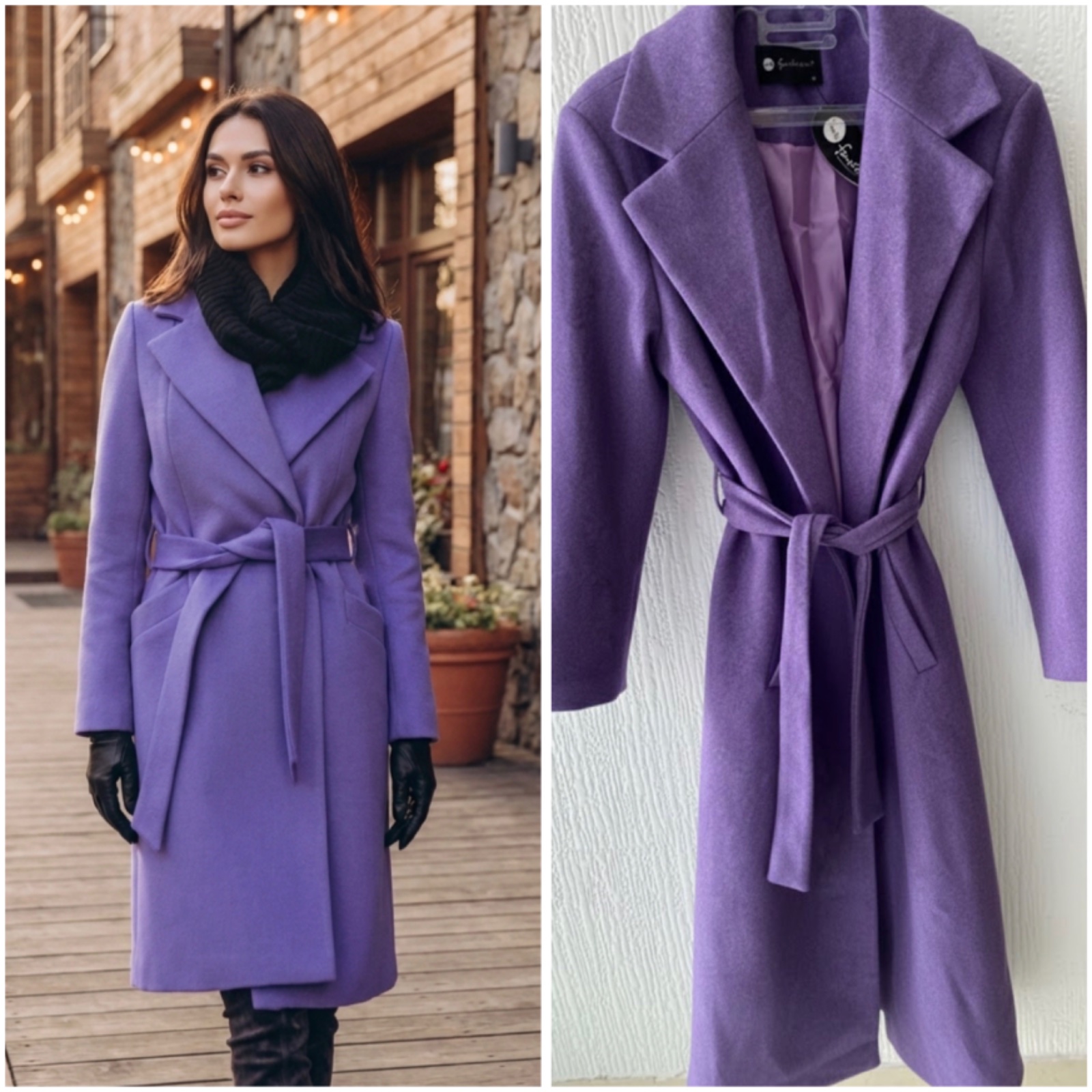 Manteau violet tendance