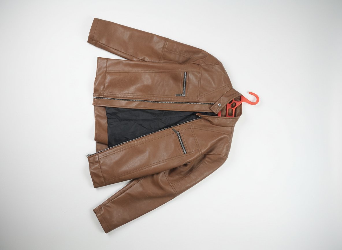 Veste marron cuir