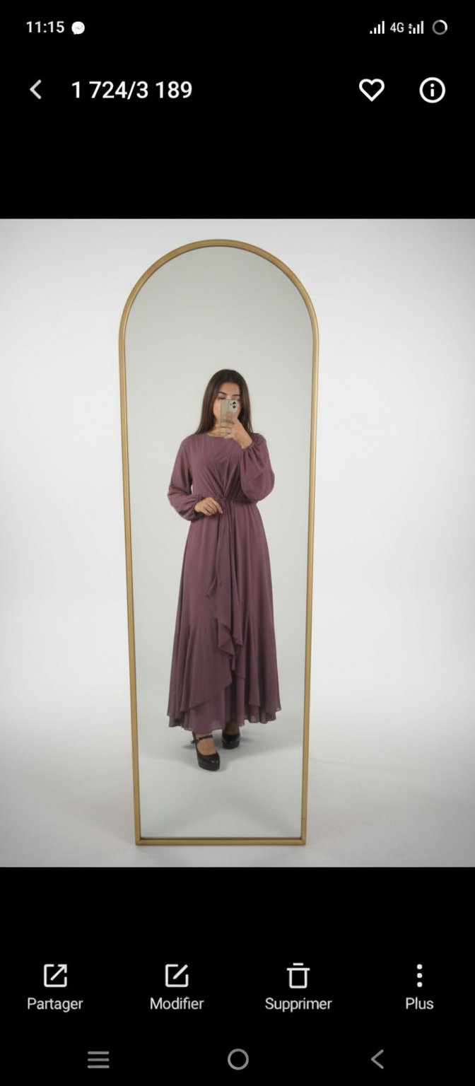 Robe sans mache avec abaya 