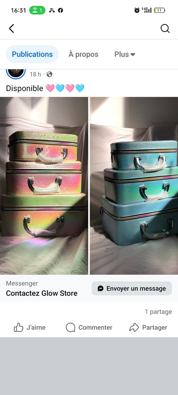 Serie valises de couleurs 